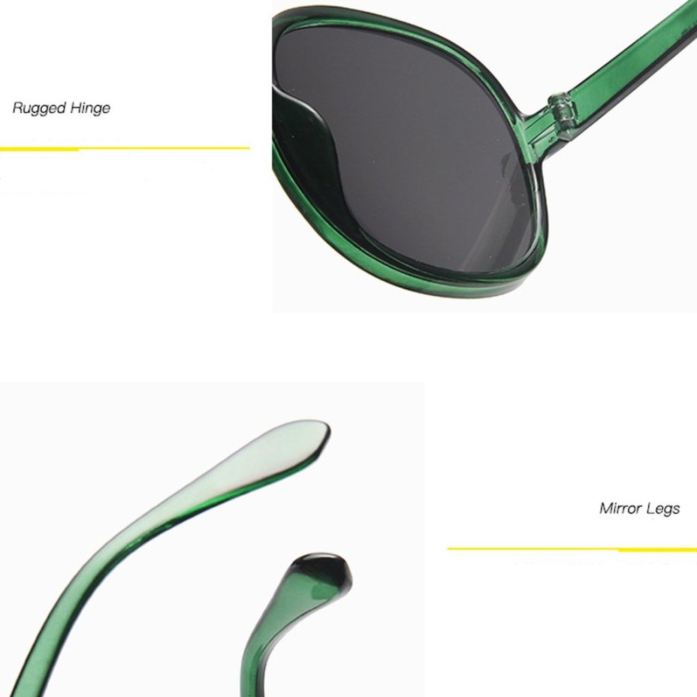 NEW Large Round Frame Plastic Classic Sunglasses - Picture 6 of 7